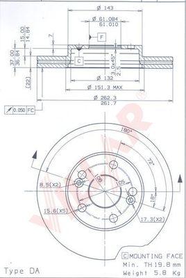 Villar 628.1230 - Гальмівний диск avtolavka.club