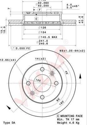 Villar 628.2026 - Гальмівний диск avtolavka.club