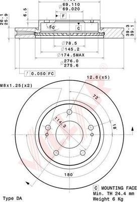 Villar 628.2075 - Гальмівний диск avtolavka.club