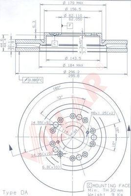 Villar 628.2168 - Гальмівний диск avtolavka.club