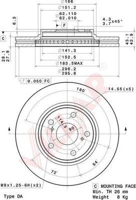 Villar 628.2110 - Гальмівний диск avtolavka.club