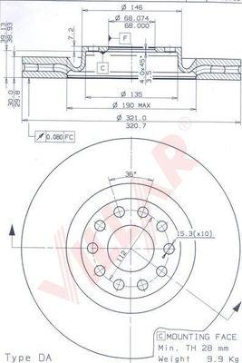 Villar 628.2172 - Гальмівний диск avtolavka.club