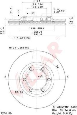 Villar 628.2203 - Гальмівний диск avtolavka.club