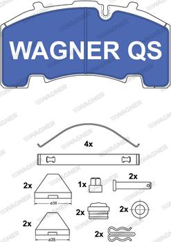 Wagner 2926404950 - Гальмівні колодки, дискові гальма avtolavka.club