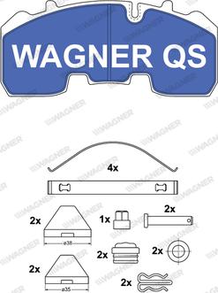 Wagner 2926504950 - Гальмівні колодки, дискові гальма avtolavka.club