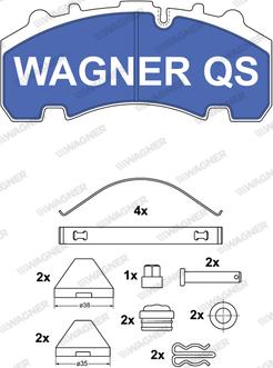 Wagner 2926304950 - Гальмівні колодки, дискові гальма avtolavka.club