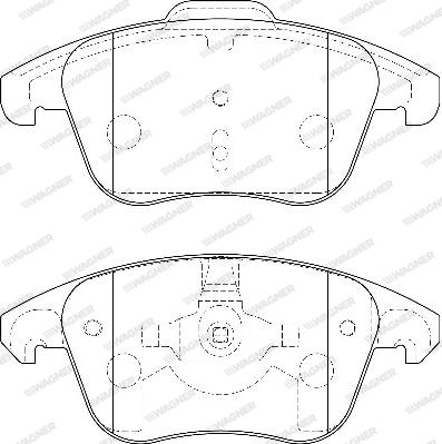 Wagner WBP24557A - Гальмівні колодки, дискові гальма avtolavka.club