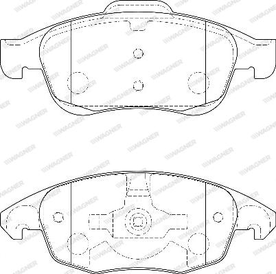 Wagner WBP24538A - Гальмівні колодки, дискові гальма avtolavka.club