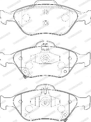 Wagner WBP24022A - Гальмівні колодки, дискові гальма avtolavka.club