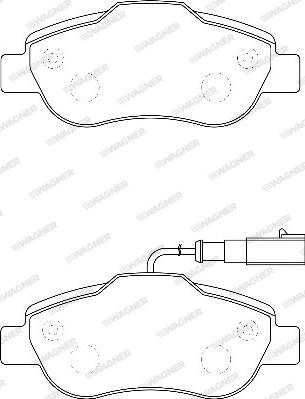 Wagner WBP24072B - Гальмівні колодки, дискові гальма avtolavka.club