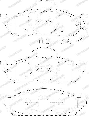 Wagner WBP23193A - Гальмівні колодки, дискові гальма avtolavka.club