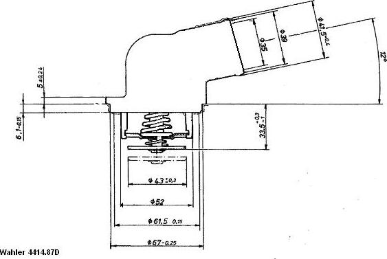 WAHLER 4414.87D - Термостат, охолоджуюча рідина avtolavka.club