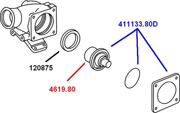 WAHLER 411133.80D - Термостат, охолоджуюча рідина avtolavka.club