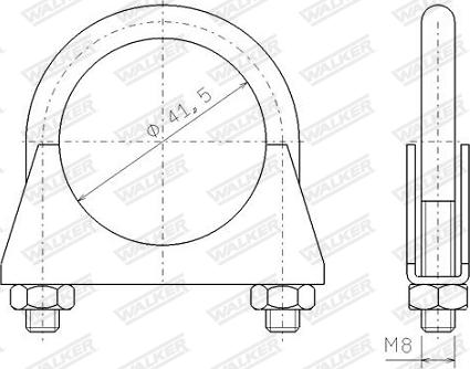 Walker 82306 - З'єднувальні елементи, система випуску avtolavka.club