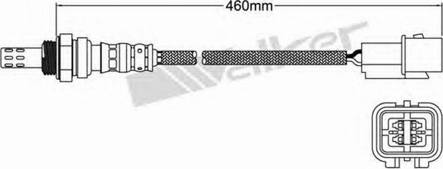 Walker 250-24461 - Лямбда-зонд, датчик кисню avtolavka.club