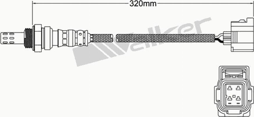 Walker 25024345 - Лямбда-зонд, датчик кисню avtolavka.club