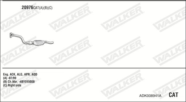 Walker ADK008941A - Система випуску ОГ avtolavka.club