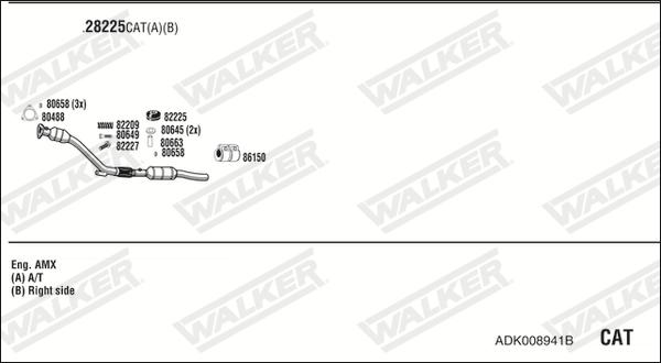 Walker ADK008941B - Система випуску ОГ avtolavka.club