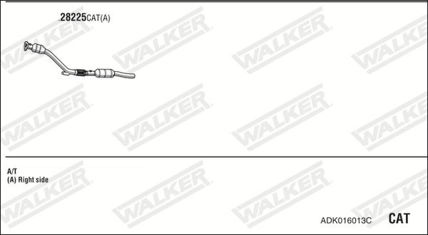 Walker ADK016013C - Система випуску ОГ avtolavka.club