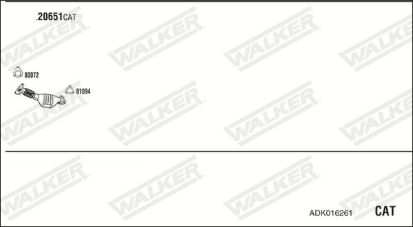 Walker ADK016261 - Система випуску ОГ avtolavka.club