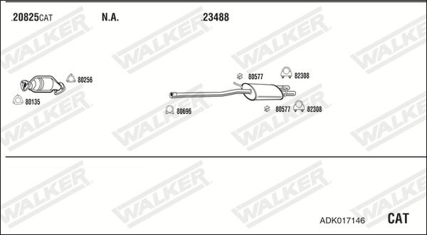 Walker ADK017146 - Система випуску ОГ avtolavka.club