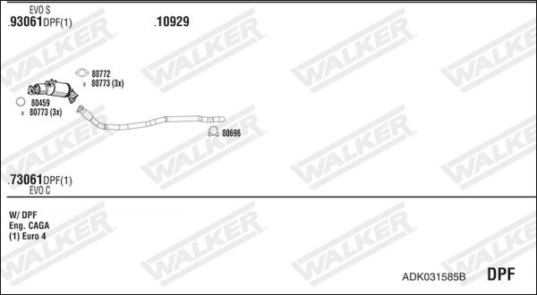 Walker ADK031585B - Система випуску ОГ avtolavka.club