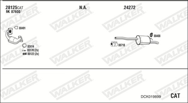 Walker DCK019899 - Система випуску ОГ avtolavka.club