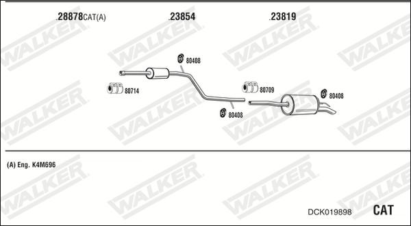 Walker DCK019898 - Система випуску ОГ avtolavka.club