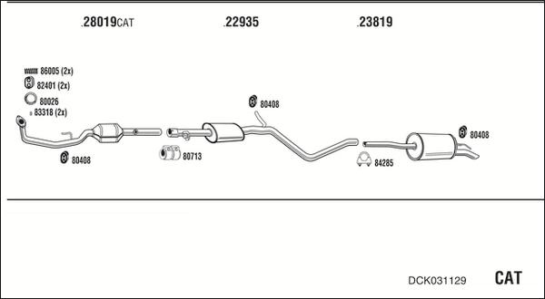 Walker DCK031129 - Система випуску ОГ avtolavka.club