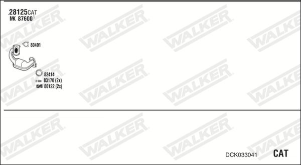 Walker DCK033041 - Система випуску ОГ avtolavka.club