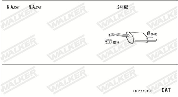 Walker DCK119193 - Система випуску ОГ avtolavka.club