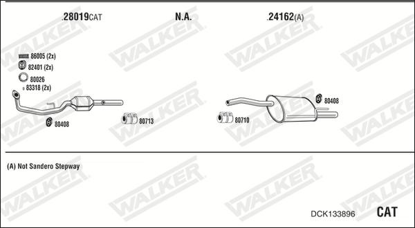 Walker DCK133896 - Система випуску ОГ avtolavka.club