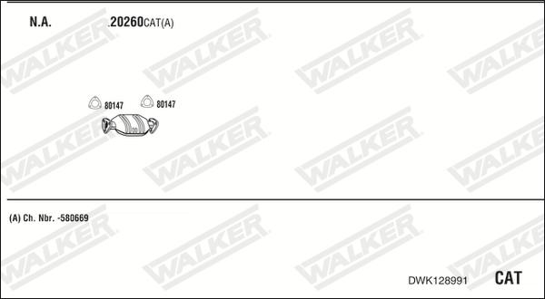 Walker DWK128991 - Система випуску ОГ avtolavka.club
