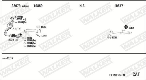 Walker FOK030438 - Система випуску ОГ avtolavka.club