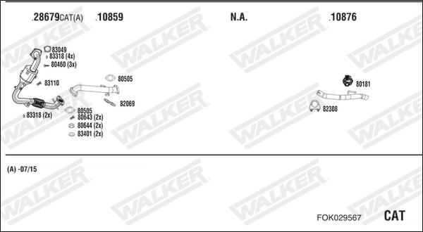 Walker FOK029567 - Система випуску ОГ avtolavka.club