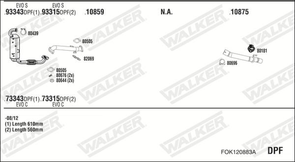 Walker FOK120883A - Система випуску ОГ avtolavka.club