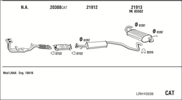 Walker LRH10539 - Система випуску ОГ avtolavka.club