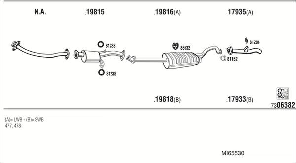 Walker MI65530 - Система випуску ОГ avtolavka.club