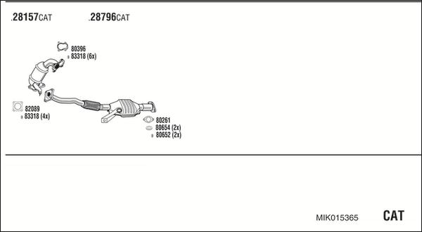 Walker MIK015365 - Система випуску ОГ avtolavka.club