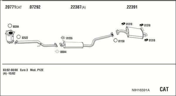 Walker NIH16591A - Система випуску ОГ avtolavka.club