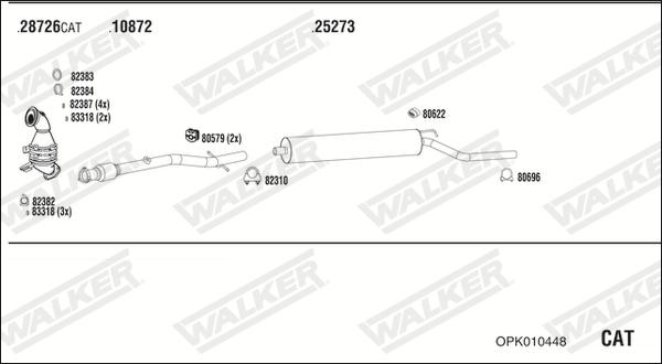 Walker OPK010448 - Система випуску ОГ avtolavka.club