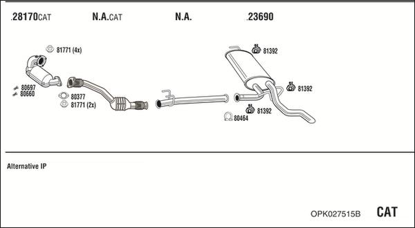 Walker OPK027515B - Система випуску ОГ avtolavka.club