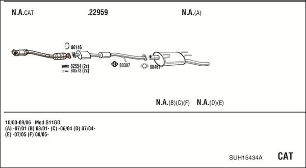 Walker SUH15434A - Система випуску ОГ avtolavka.club