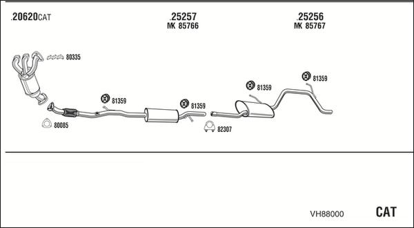 Walker VH88000 - Система випуску ОГ avtolavka.club