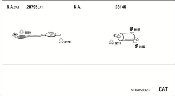 Walker VHK059328 - Система випуску ОГ avtolavka.club