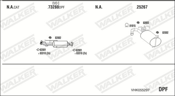 Walker VHK055297 - Система випуску ОГ avtolavka.club