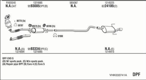 Walker VHK033741A - Система випуску ОГ avtolavka.club