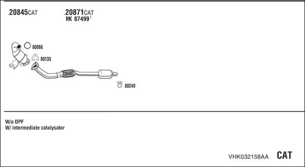 Walker VHK032158AA - Система випуску ОГ avtolavka.club