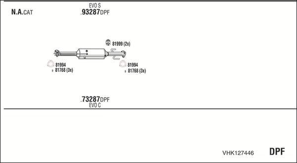 Walker VHK127446 - Система випуску ОГ avtolavka.club