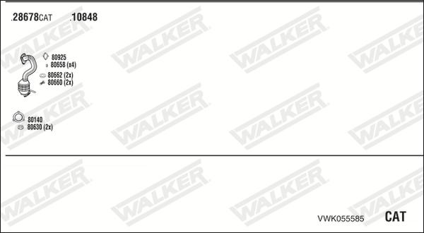 Walker VWK055585 - Система випуску ОГ avtolavka.club